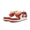 Jordan Air Jordan 1 Низкие Винтажные Баскетбольные Кроссовки с Устойчивой к Скольжению и Износу Подошвой Женские Красные FJ3465-160(Команда746-)