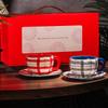 Расписанная вручную керамическая кофейная чашка с блюдцем, подарочная коробка высокого класса, подарок для послеполуденного чая, чашка для завтрака