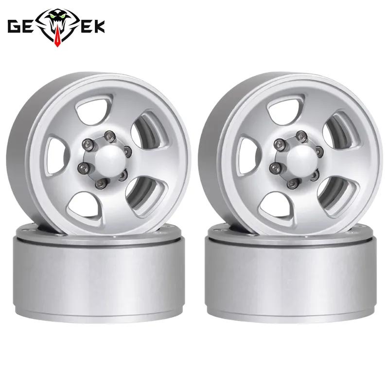 4PCS Metal Retro 5 Spokes 1.9" Beadlock Wheels Rim 55x26mm for 1/10 RC Crawler TRX4 SCX10 Capra RR10 Wraith Redcat GRN8