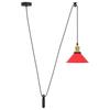 VidaXL Height Adjustable Pendant Lamp E27 Glossy Red Ø22cm Metal, Hanging Lighting, Kitchen Pendant Lighting, 4103449