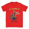 Men's Funny Chicken F-Caw-F What The Heli T Shirt Poultry Humor 100% Cotton Tops Funny Short Sleeve Tee Shirt Printing T-Shirt