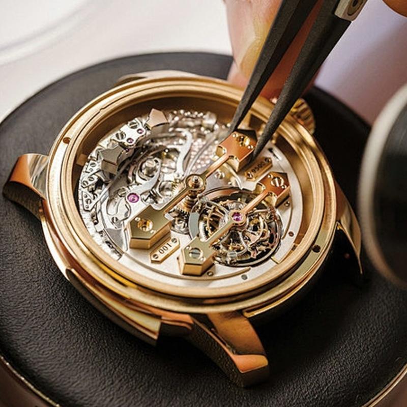 Профессиональный инструмент для установки стрелок часов из алюминиевого сплава, 4-контактная конструкция, подходит для точного ремонта часов и сборки часовых механизмов