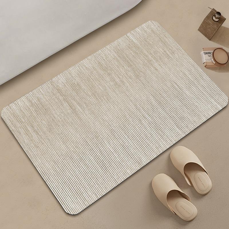 Modern Simple Non-slip Mat Household Bathroom Entrance Suction Mat Simple Line Diatom Mud Mat