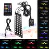 Neon 36 LED Car Interior Ambient Foot Light with USB Wireless Remote Music Control Auto RGB Atmosphere Decorative