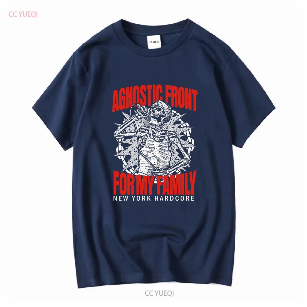 Agnostic Front For Family Black T Shirt Cotton All Size RM692 vintage Washed Casual fashion Comfortable Stretched