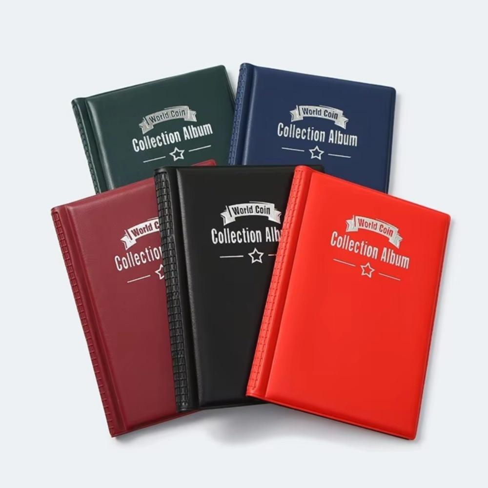 Artificial PU Leather Coin Collection Holder 120 Pockets Penny Album Gifts Coin Collection Album 10 Pages