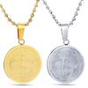 Virtual Bitcoin Coin Model Pendant Necklace Western Titanium Steel Gold Plating Necklace