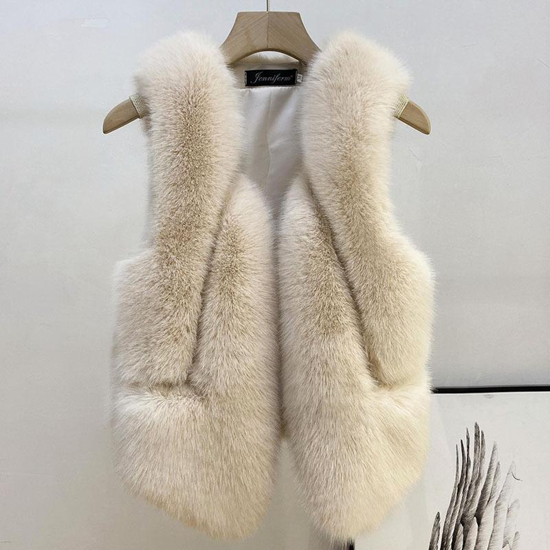 Осень и зима новый женский искусственный меховой жилет искусственный меховой жилет короткая искусственная меховая жилетка