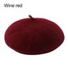 Warm Artist Beret Solid Color Flat Cap French Beanies  Female Girls