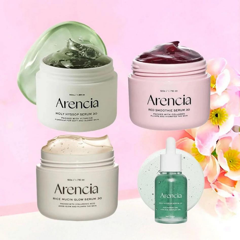Сыворотка для сияния с рисовым муцином Arencia 30 / Сыворотка Red Smoothie 30 / Сыворотка Holy Hyssop 30 50г / Увлажняющая, Корейская косметика, Kbeauty