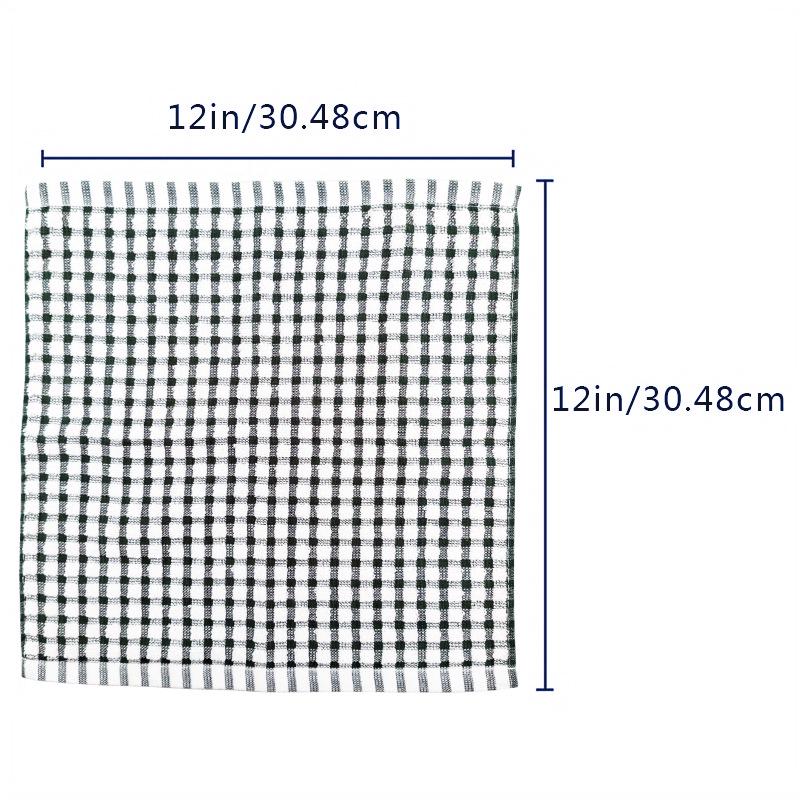 Waffle Plaid Dishcloth Set: Napkin, Tea Towel, Kitchen Towel, Scouring Pad, Cleaning Cloth.