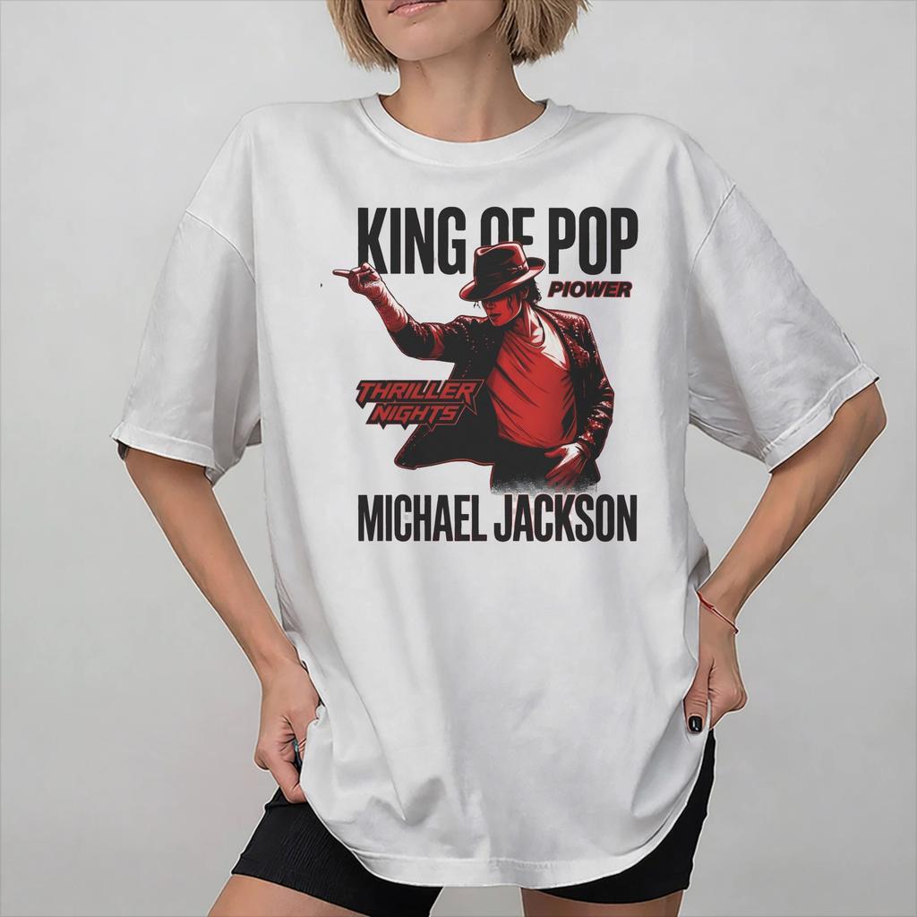 Унисекс Женский Король Поп-музыки Майкл Джексон MJ Футболка 100% Хлопок Печатные Футболки Одежда Наряды