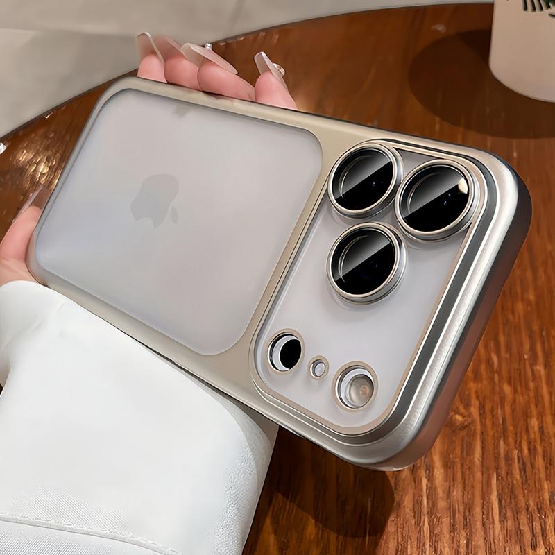 Роскошный Матовый Электроplated Чехол Для Телефона Для iPhone 17 13 14 15 16 17 Pro Max Plus Air PC Жесткий Прозрачный Бампер Чехлы Обложка