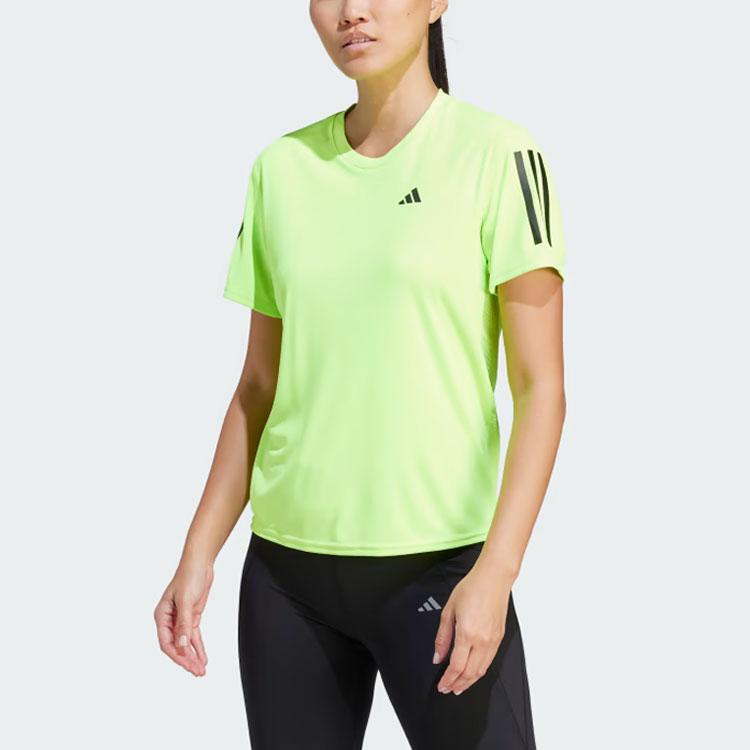 adidas Собственная женская футболка Run, топы ярко-лимонного цвета IL4133