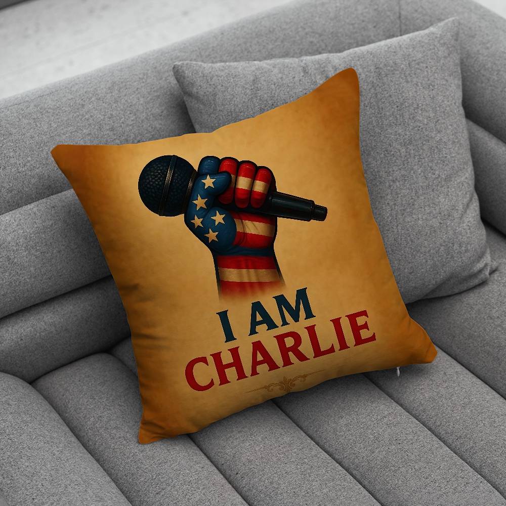 Charlie KKirk Cross Print Pattern Sofa Cushion Cover Pillowcase Home Party Car Bedding