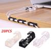 20pcs Desktop Data Telephone Line Sleeve Management Cord Winder Cable Organizer Clips