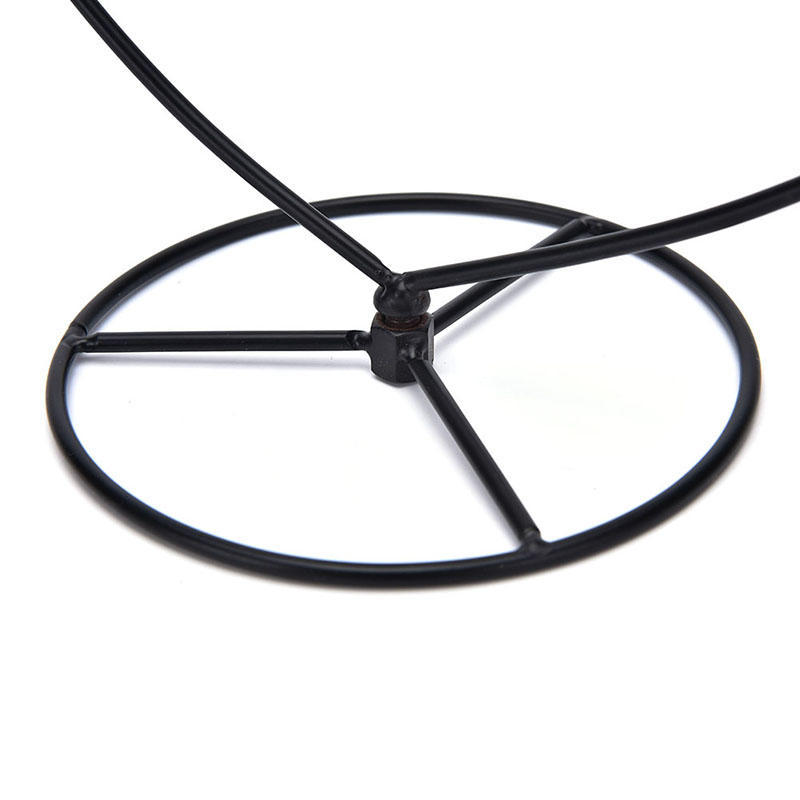 Black Heart-Shaped Iron Hanging Plant Glass Vase Terrarium Stand Holder