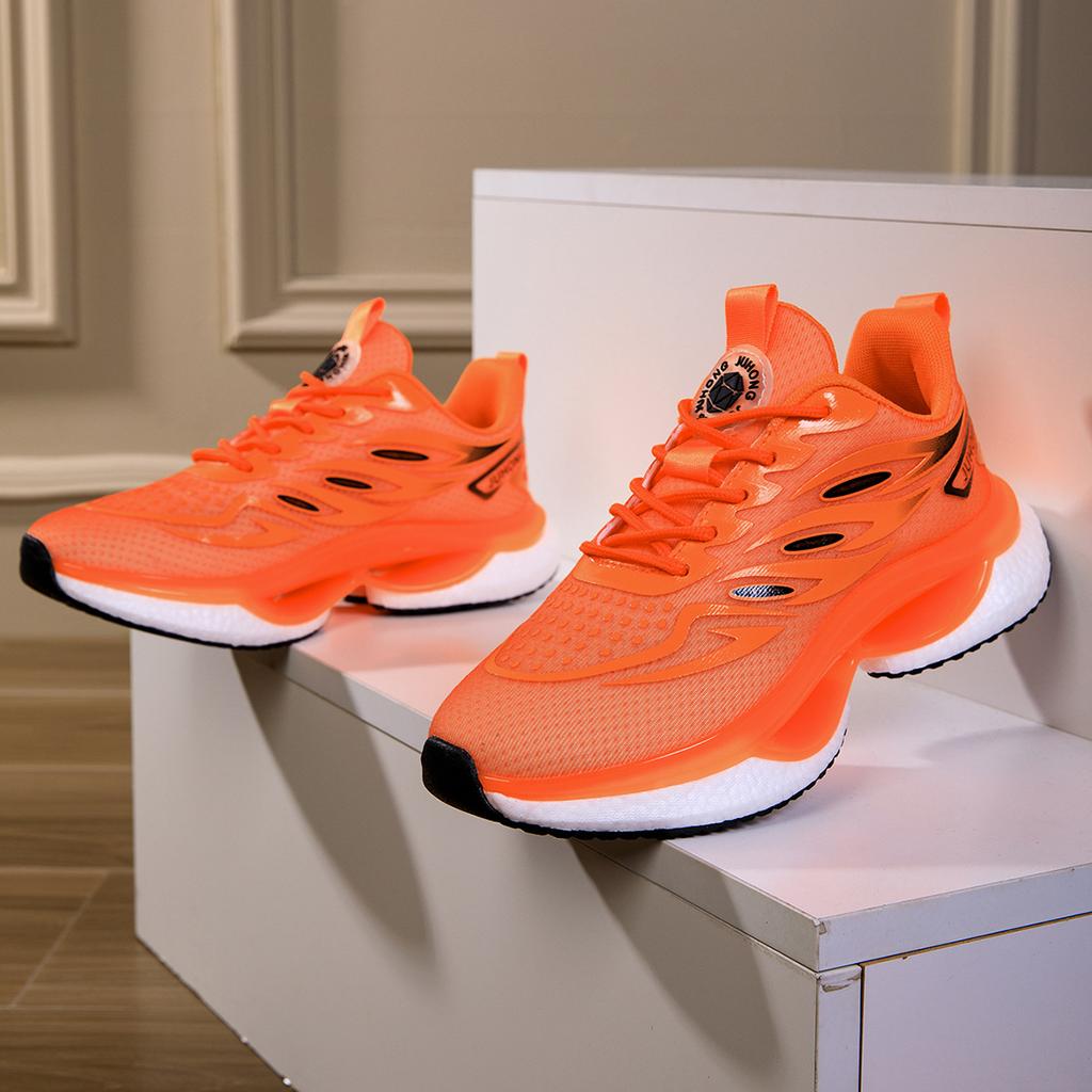 Fashion Hot Sale Mens Sports Shoes Low Cut Lightweight Bouncy Sole Breathable Mesh Running Sneakers