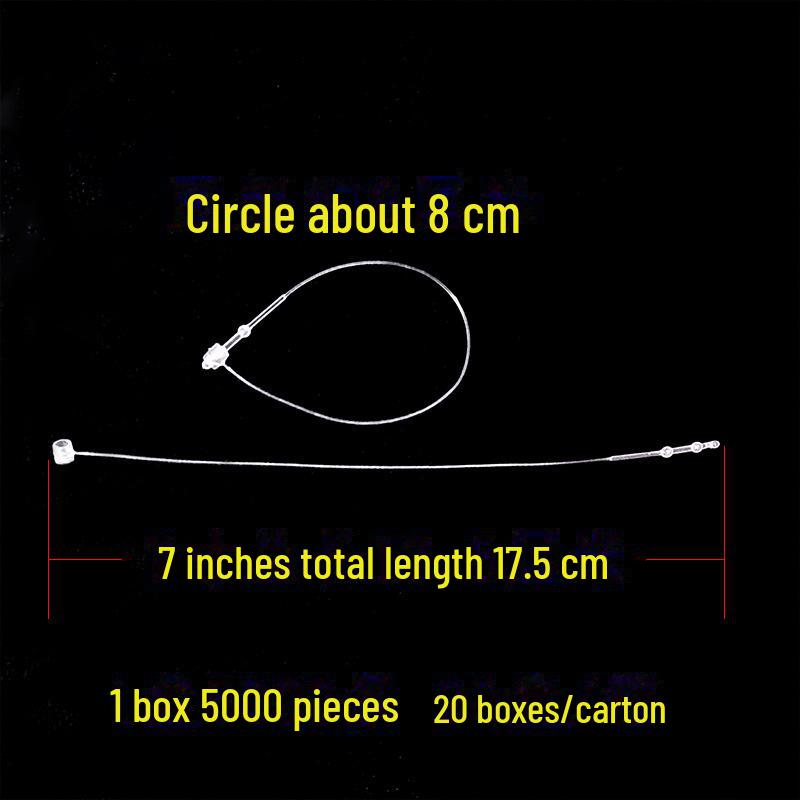 Прозрачный пластиковый шнурок с пряжкой для бирок на одежду
