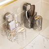 Wall Mounted Cup Storage Rack Suction Cup Install Toothpaste Shelf Rinsing Cup Holder  Bathroom