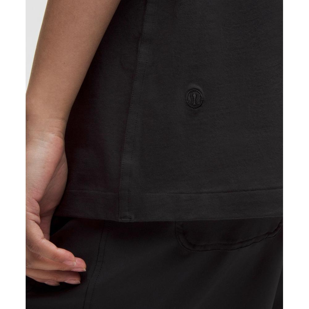 Lululemon Хлопковая футболка с круглым вырезом Чёрная