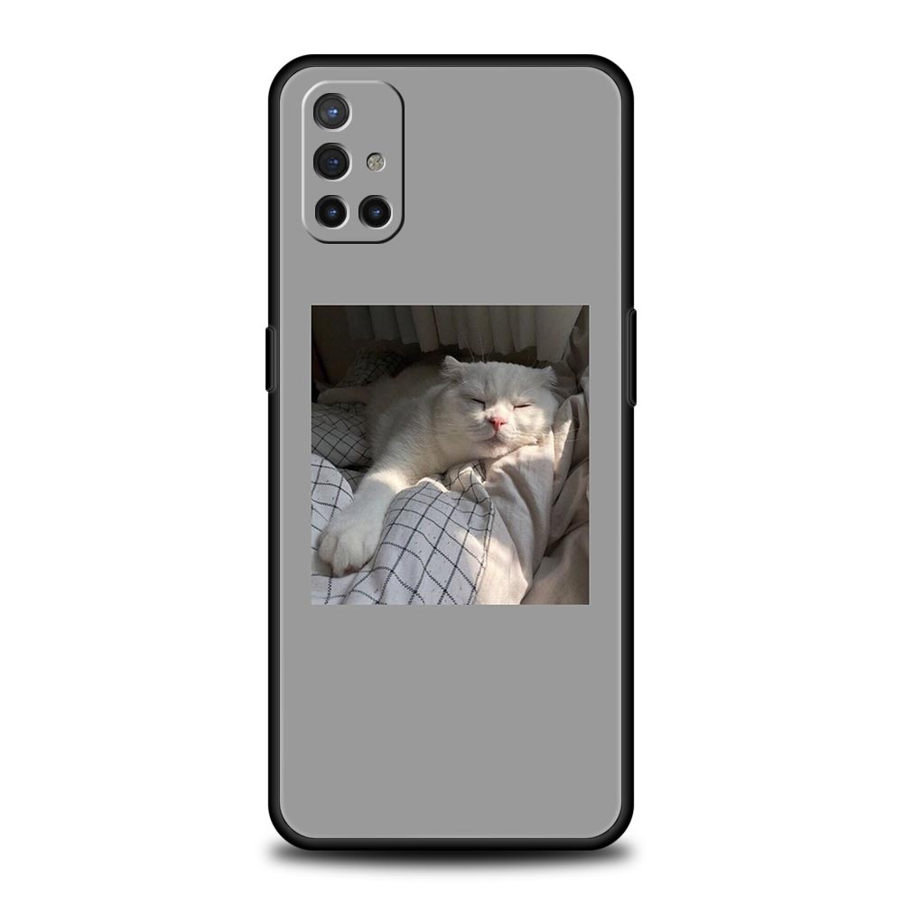 Cute Puppy Cat Phone Case For OnePlus 12 11 10 9 8 7 7T Pro 12R 10R 9RT 9R 8T Nord N100 N200 N10 2T CE 2 5G Soft Black Cover