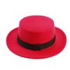 British style imitation woolen flat top top hat retro felt jazz hat versatile clothing hat LM-