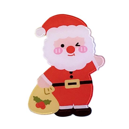 Christmas Brooch Festive Cute Cartoon Xmas Themed Multipurpose Anti-fade Decoration New Year Gifts Santa