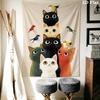 Happy Animal Cats Pattern Home Decor Tapestry, Wall Hanging, Decorative RV Wall Cloth.MGT0918421
