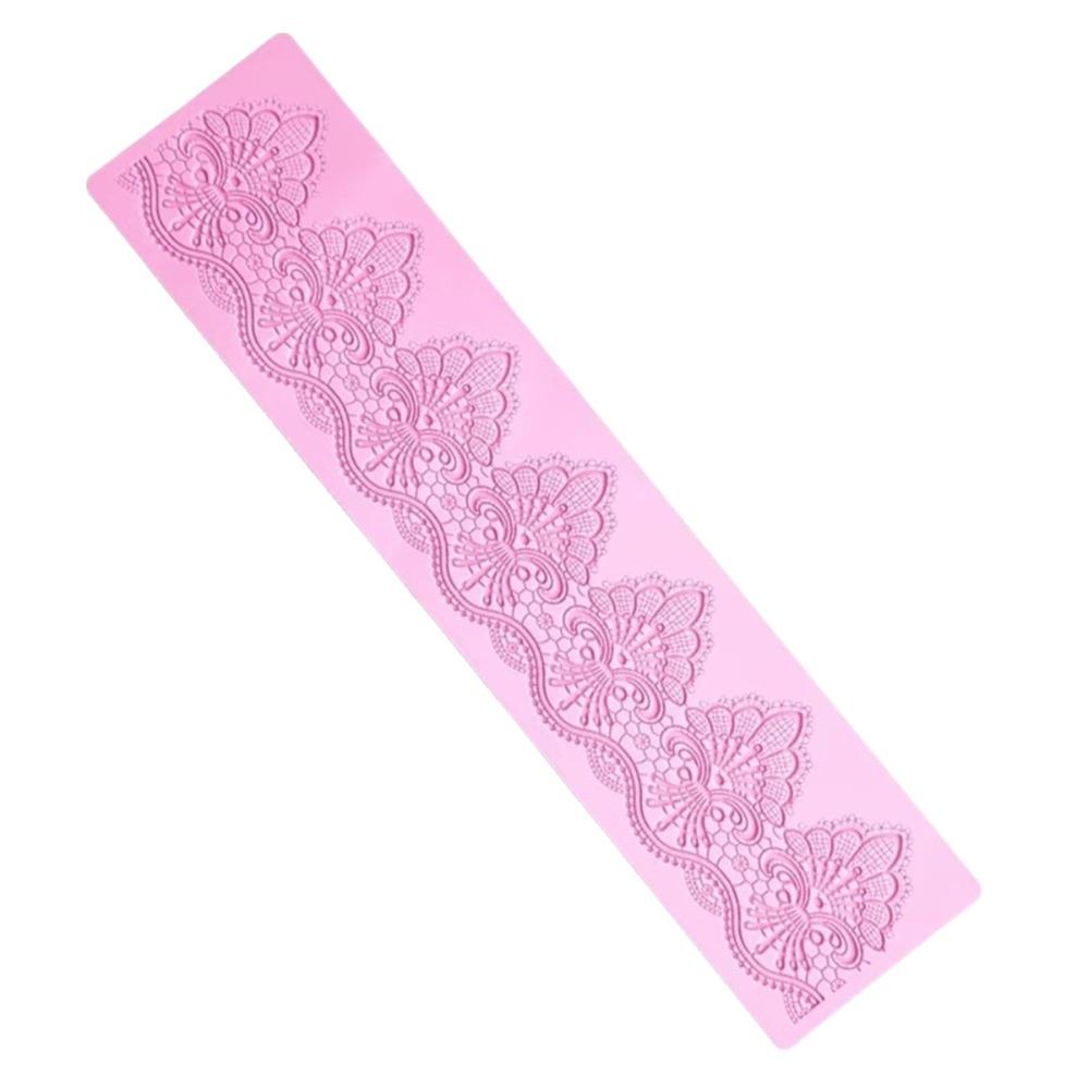 Flexible Floral Border Mold Silicone Fondant Embossing Mat New Cake Lace Mat Fondant Crafting