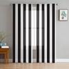 Black White Stripes Sheer Curtains for Living Room Decoration Tulle Voile Organza Window Curtains for Kitchen Bedroom
