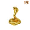 2025 Year Of The Snake Figurine Simulation Electroplated Cobra Ornaments Resin Statue Chinese Style Tabletop Lucky