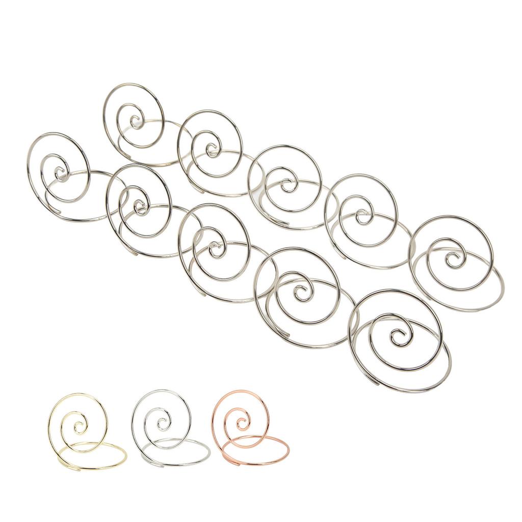 10 шт. держатель для номера стола круглый металлический симпатичный внешний вид легко чистится железный материал настольные зажимы для картинок