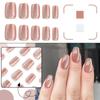 Women's Short Cat-eye  Autumn And Winter Temperament Whitening Wearable Nails (Glue 2ml)