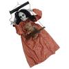 Sound Activated Ghostly Puppet Halloween Ghostly Doll Ornament with Glowing Eye and Sound Effect For Indoor and Outdoor