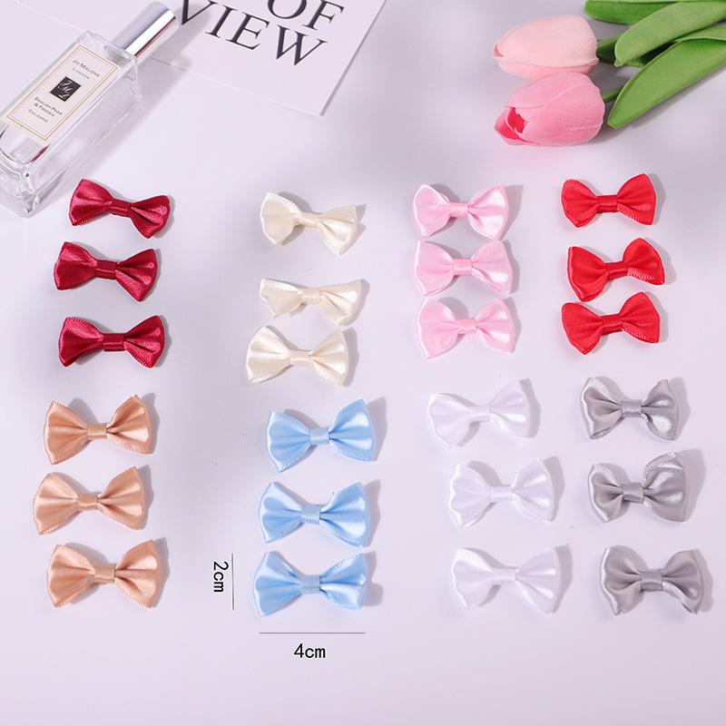 2.5 * 4Cm Wide Waist Bow Small Bow Tie Clothing Accessories Diy Hair Accessories Gift Box Decoration Eight Points Polyester