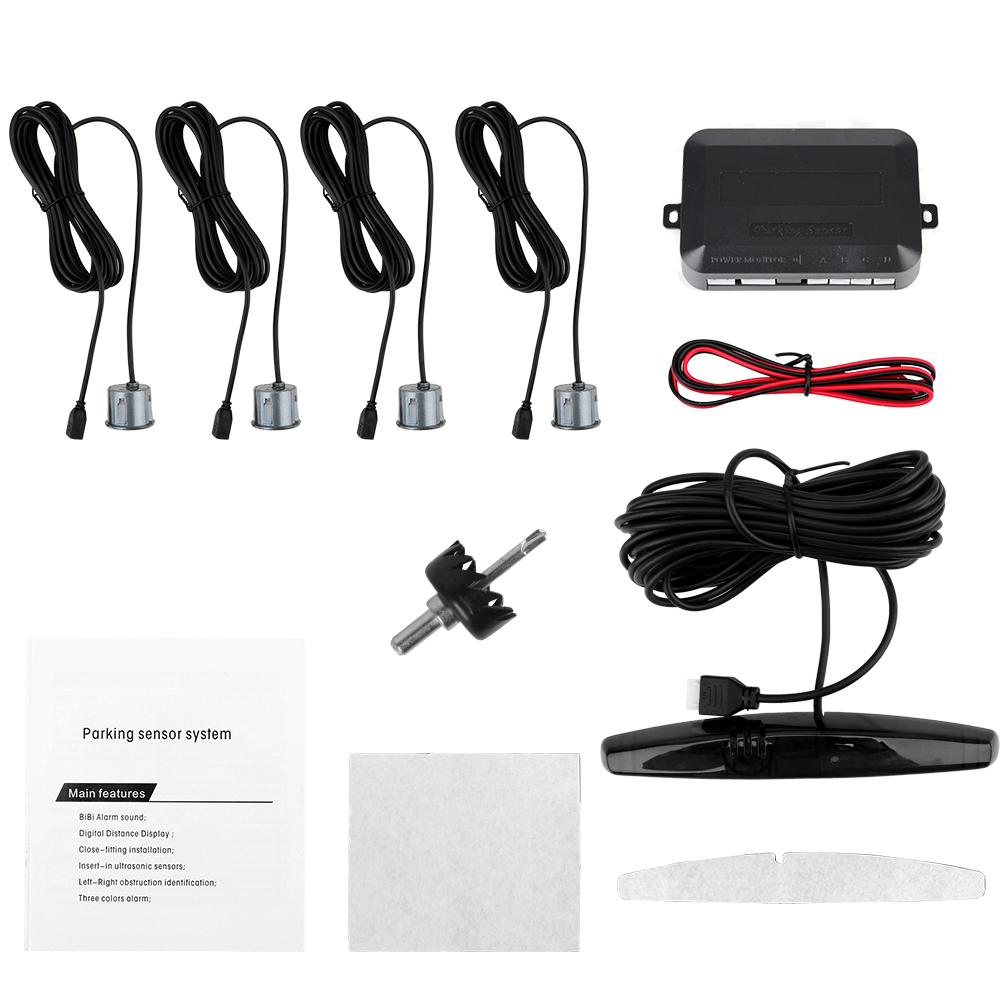 Обратная резервная система радиолокационного монитора, автоматический автомобильный детектор, светодиодный датчик парковки с 4 датчиками