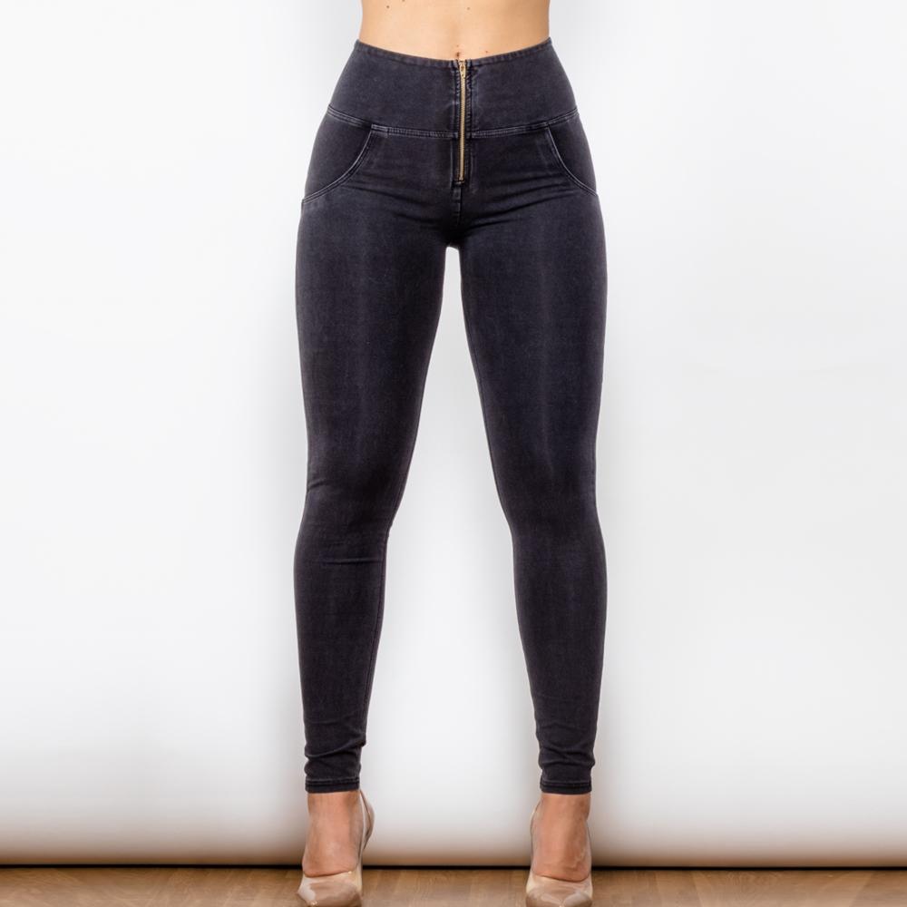 Shascullfites Джинсы с очень высокой посадкой для женщин Melody Wear облегающего кроя черные джинсы уличного стиля пуш-ап джеггинсы