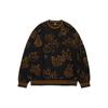 Li-Ning Sports Lifestyle Series Brand Logo Print Crew Neck Pullover Knitted Sweater Unisex Tops Brown AMBT007-2