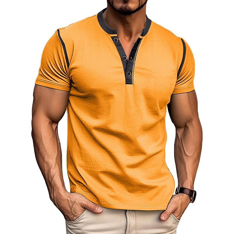 Men S Short Sleeve T Shirt American Retro Style Casual Top