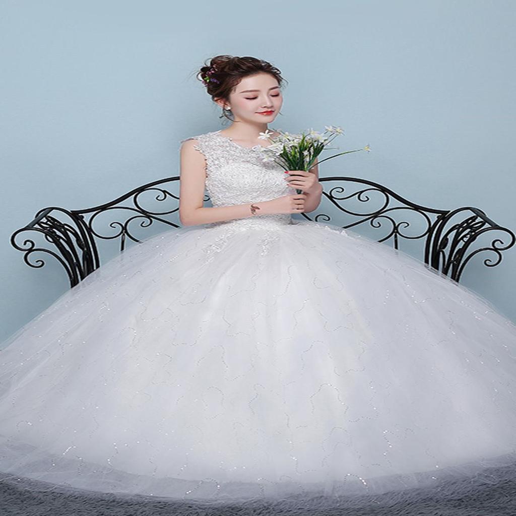 Свадебное платье большого размера, китайское белое свадебное платье, кружевное свадебное платье