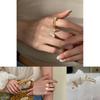Fashionable Korean Daejeon White Mother Of Pearl Butterfly Ring For Women