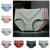 4pcs Solid Color Cotton Panties Lingerie Mid Waist Briefs Soft Women Underwear  Lady