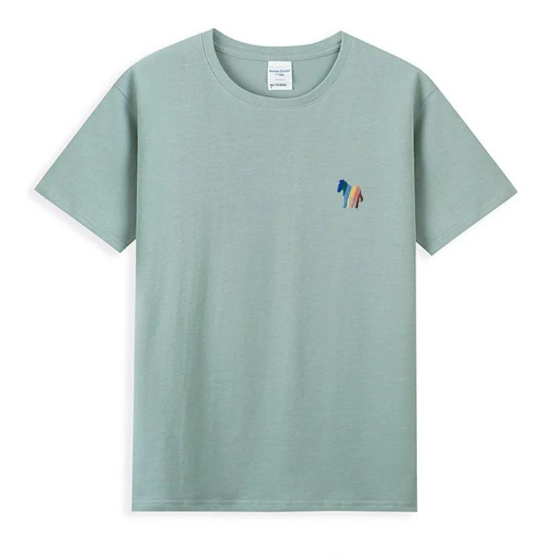 Hot Sales Cotton T-shirt Unisex/Women Summer Luxury Brand Embroidery Korean Style Short Sleeve Tops Fashion Round Neck Classic Tees Unisex