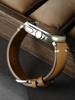 Роскошный кожаный ремешок для Apple Watch, Ultra 49 мм, серии 9, 8, 7, 6, SE, 45 мм, 44 мм, 41 мм, 40 мм, аксессуары, ремешки для часов