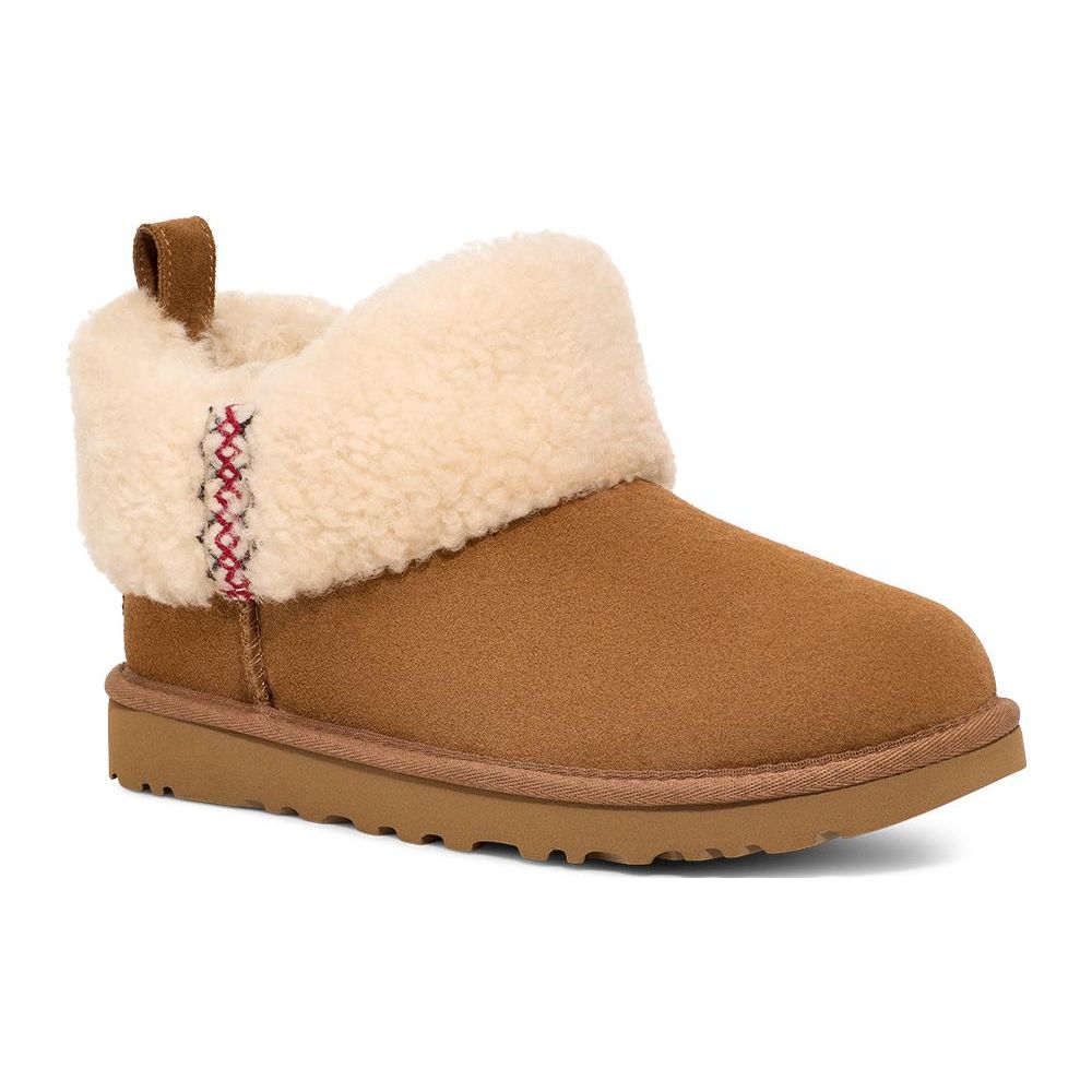 UGG Ультра Мини Косичка Сапоги Каштановые Женские Сапоги Загар 1151750-CHE