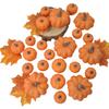 6pcs Halloween Artificial Pumpkins Home Fireplace Window Courtyard Ornament for Halloween Thanksgiving Autumn Harvest Decoration