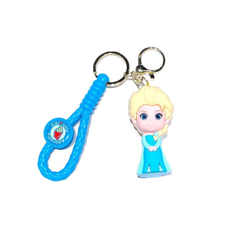 Frozen Keychain Princess Elsa Doll Anna Schoolbag Car Key Pendant Doll Claw Machine Small Gift