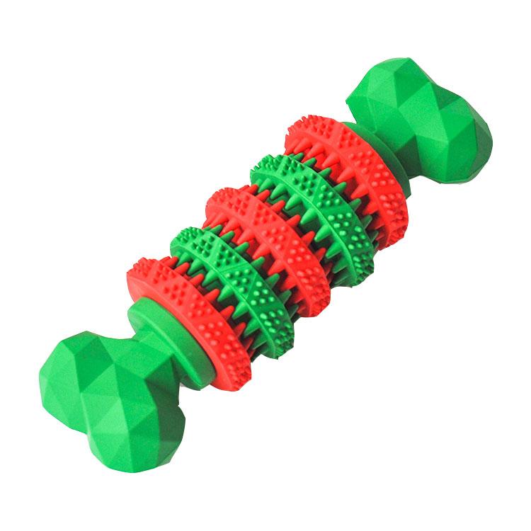 Natural Rubber Interactive Dog Toy Durable Teeth Cleaning Chew