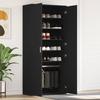 Shoe Cabinet with Shelf Black 80 x 39 x 178 cm Engineered Wood